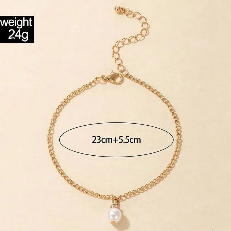 Perfect Christmas Anklet | Pearl and Chain Options for Bohemian Flair