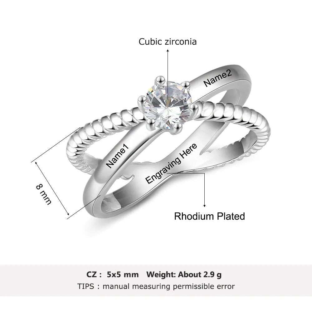 Personalised Engraved Ring-925 Sterling Silver Ring Australia