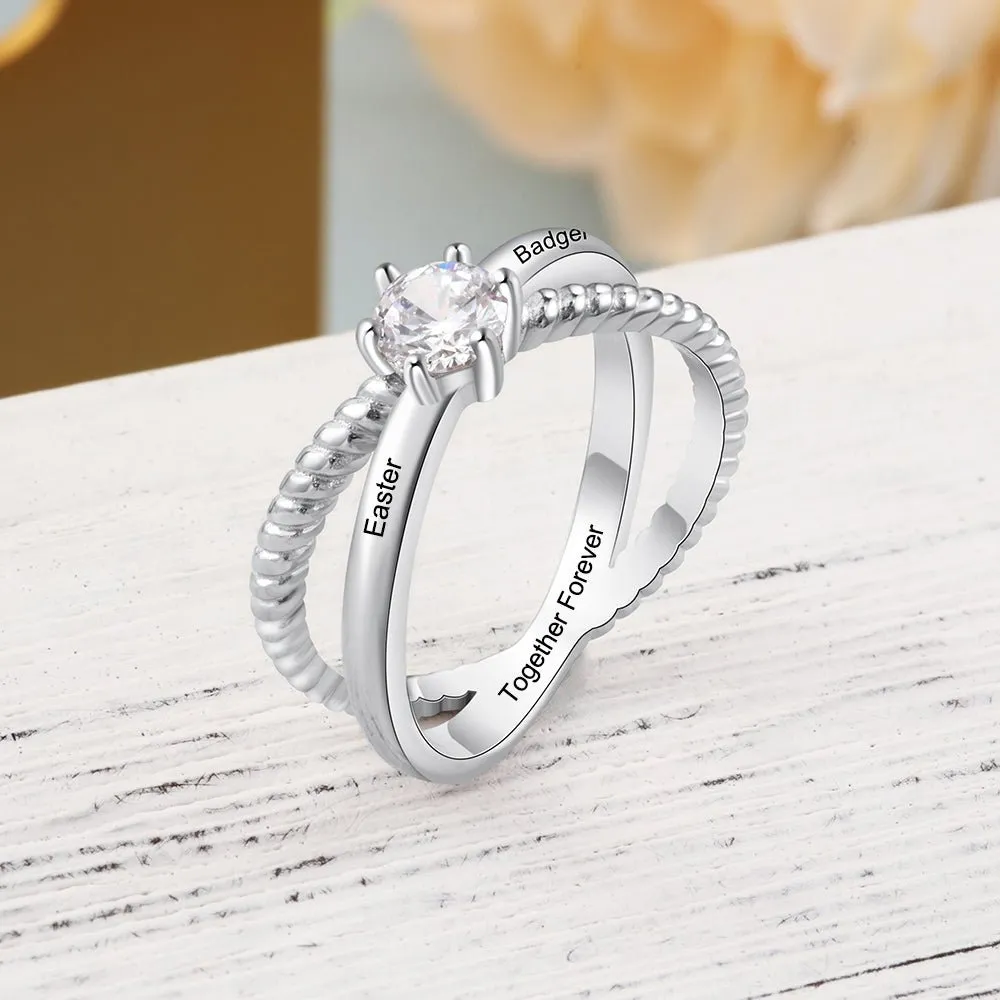 Personalised Engraved Ring-925 Sterling Silver Ring Australia