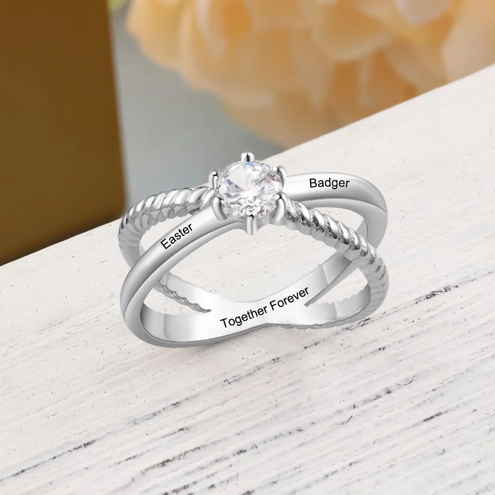 Personalised Engraved Ring-925 Sterling Silver Ring Australia