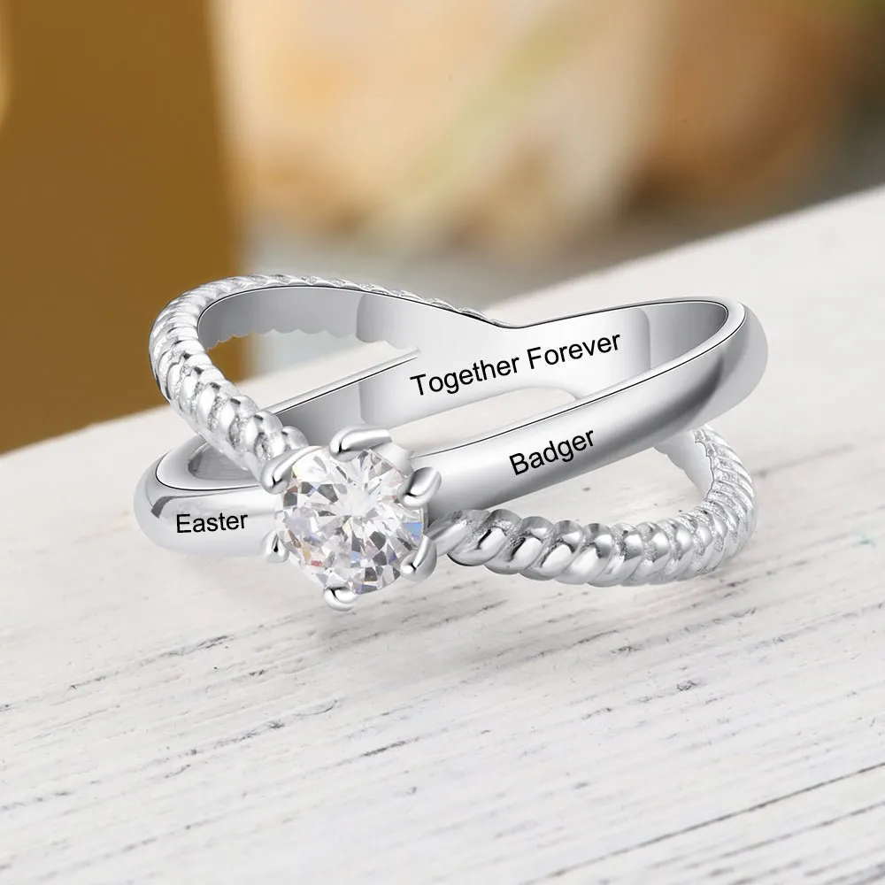 Personalised Engraved Ring-925 Sterling Silver Ring Australia