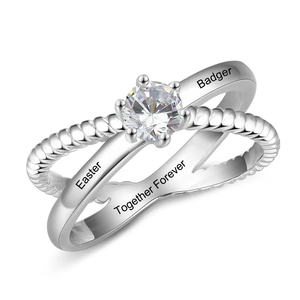 Personalised Engraved Ring-925 Sterling Silver Ring Australia
