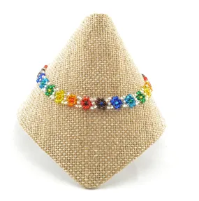 Rainbow Flower Anklet