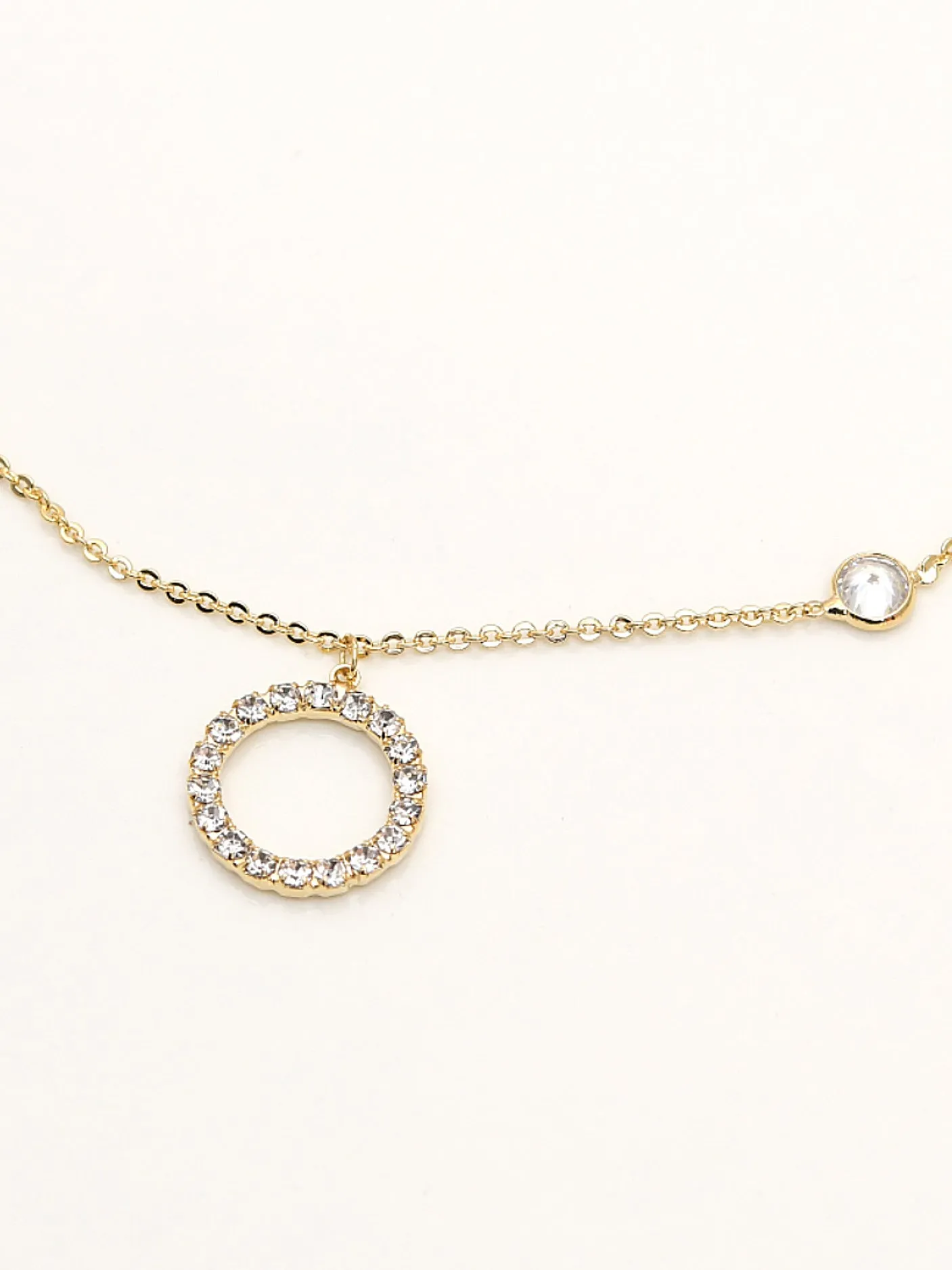 Rhinestone Ring Anklet