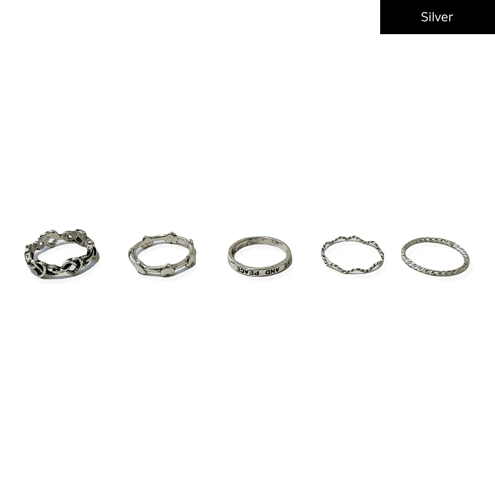 Rings with 5 set F3