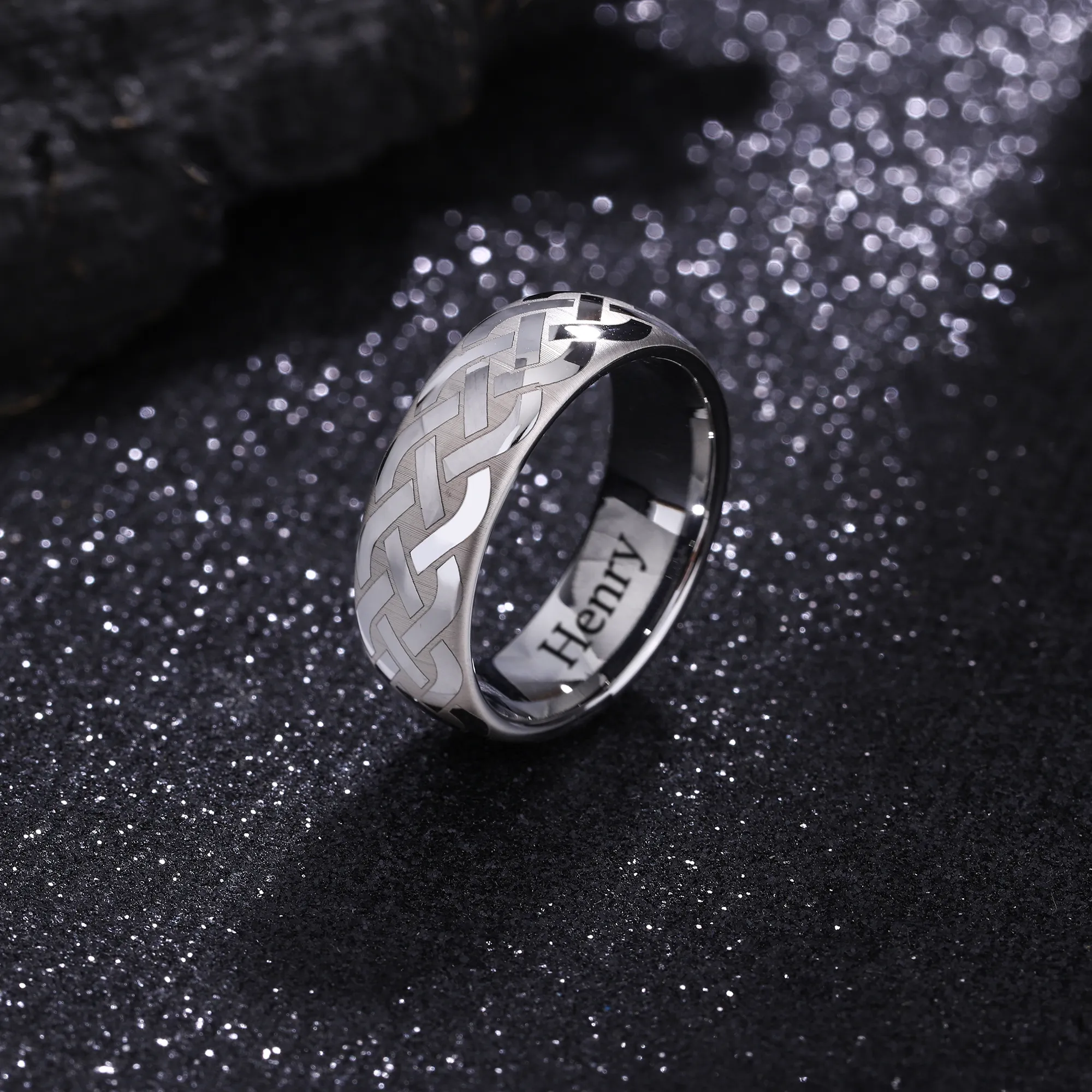 Silver Celtic Knot Pattern Ring KCLR 13