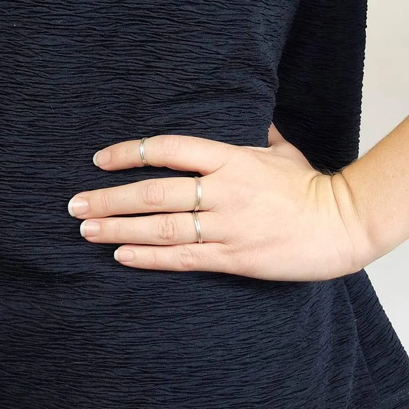Smooth Sterling Silver stacker ring
