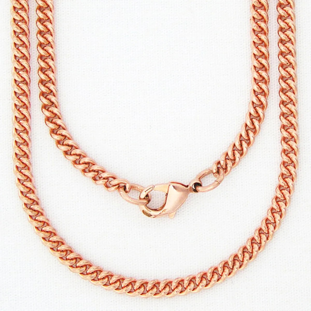 Solid Copper Cuban Curb Chain Necklace 18 Inches NC71 Fine 3mm Copper Curb Chain Necklace 18"