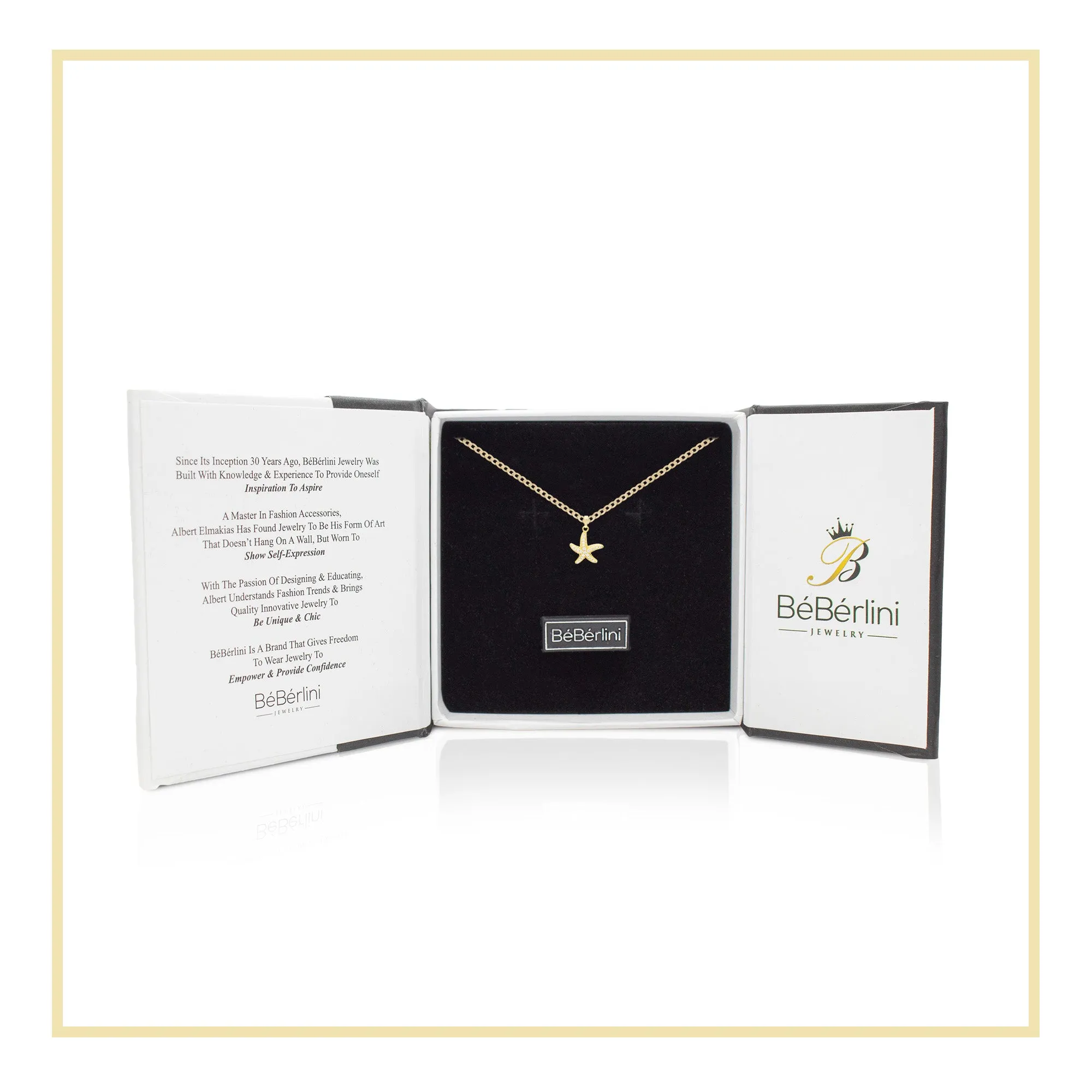 Starfish Pendant 14K Gold Filled Cubic Zirconia Anklet 10" Set 2.5 mm Women Jewelry