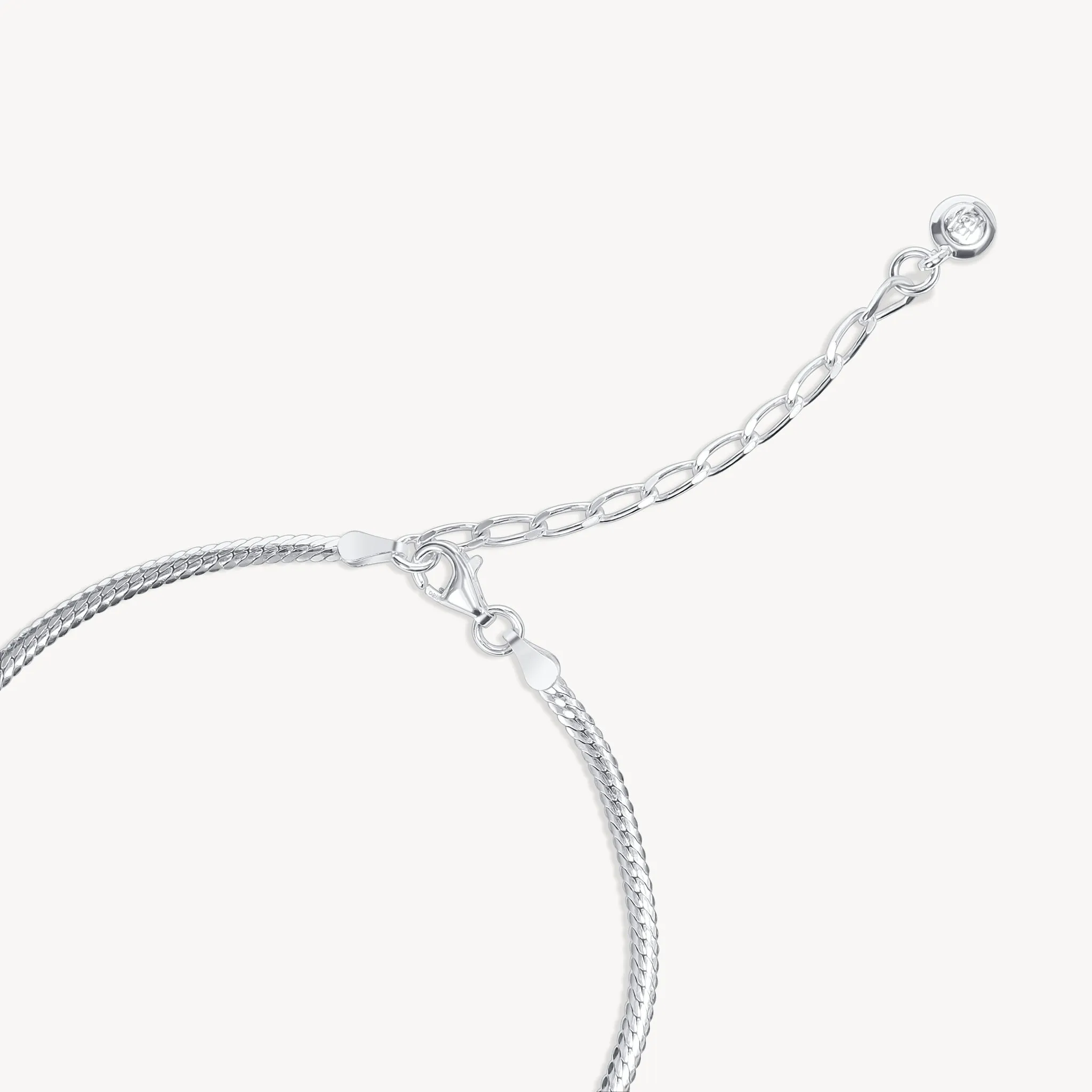 Thin Herringbone Chain Anklet