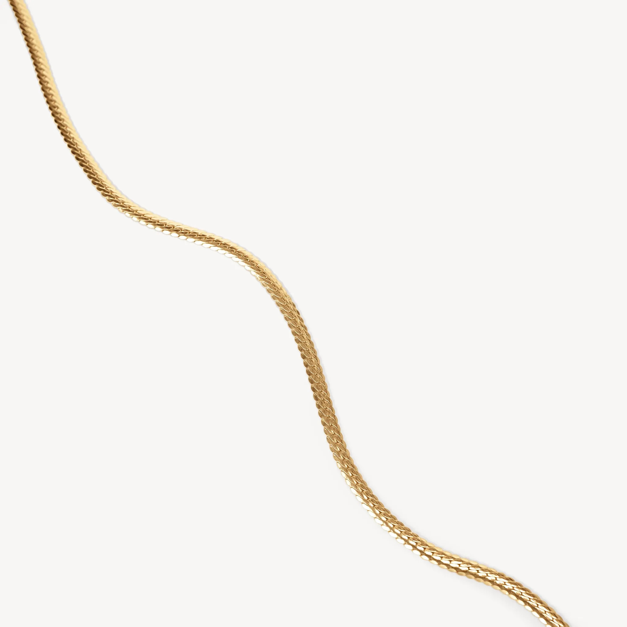 Thin Herringbone Chain Anklet