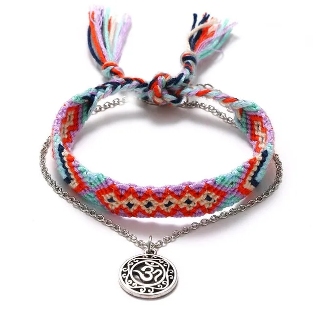 Vintage OM Rune Weave Anklets For Women 2019