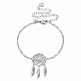 Women’s Fashion Foot Chain, Silver Color Anklets, Casual Jewelry for Girls