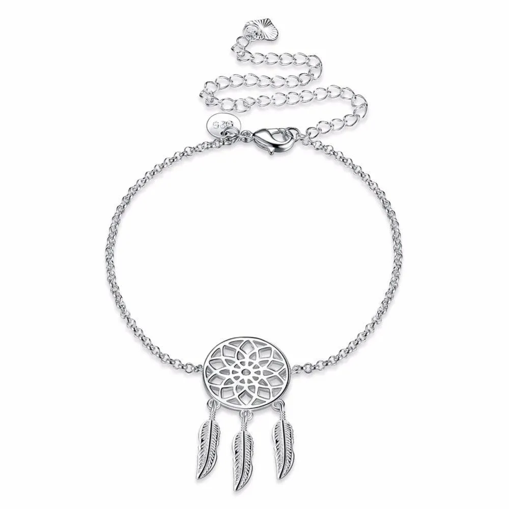 Women’s Fashion Foot Chain, Silver Color Anklets, Casual Jewelry for Girls